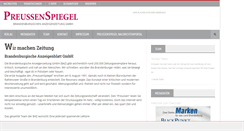 Desktop Screenshot of preussenspiegel.biz