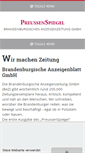 Mobile Screenshot of preussenspiegel.biz